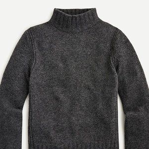 NWT J Crew Mockneck Sweater Supersoft Yarn | Dark Gray Large